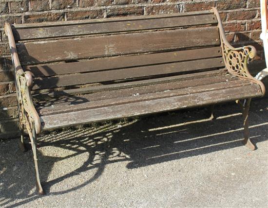 Metal frame garden seat